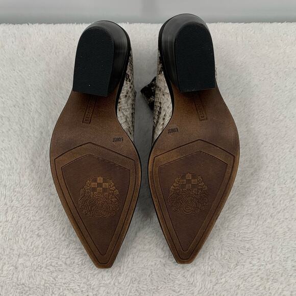 Vince Camuto Vp-Bibestie size 6.5M Ankle Bootie Snakeskin Pointed Toe Mob Wife - Picture 13 of 15